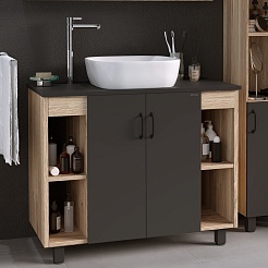 Grossman Тумба с раковиной Флай 100 GR-3019 дуб сонома/серая – фотография-2